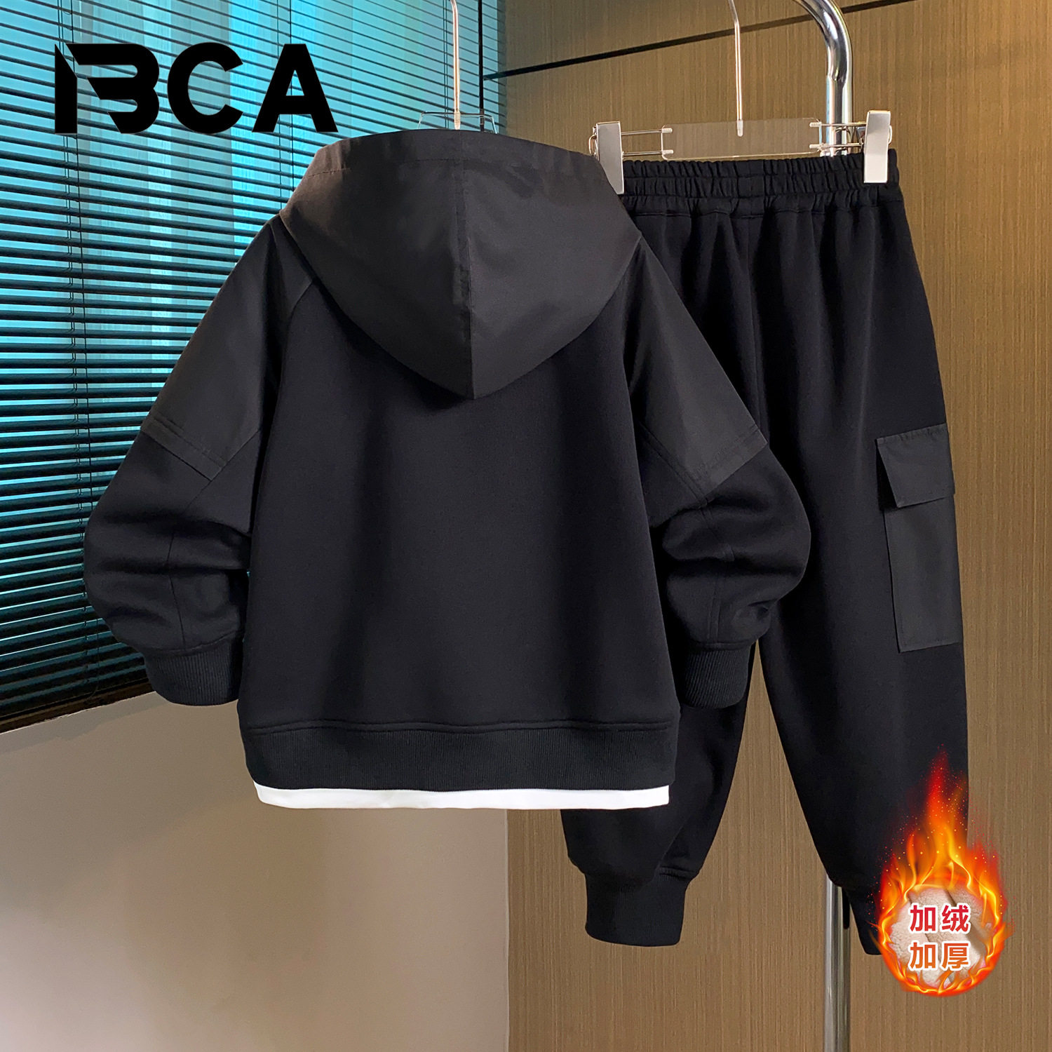 2026童装男童套装冬季新款大童宽松休闲冲锋衣外套儿童加绒两件套,淘宝优惠券,粉丝福利购,淘宝优惠卷