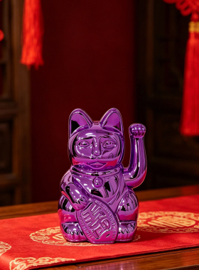 中式自动招手招财猫摆件礼盒装