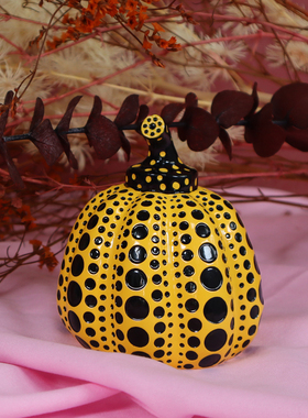 精品款草间弥生南瓜摆件装饰雕塑家居抽象创意工艺品波点艺术摆件