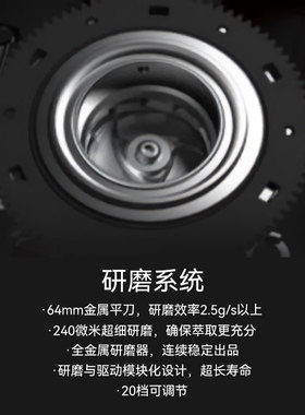优咖觉醒K2PRO全自动商用咖啡机电动磨豆萃取一体机黑咖
