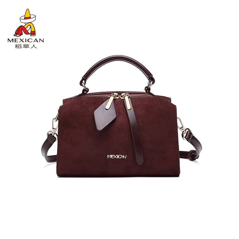 稻草人包包女2025秋冬新款波士顿包牛皮菱格手提单肩包小众斜挎包,淘宝优惠券,粉丝福利购,淘宝优惠卷