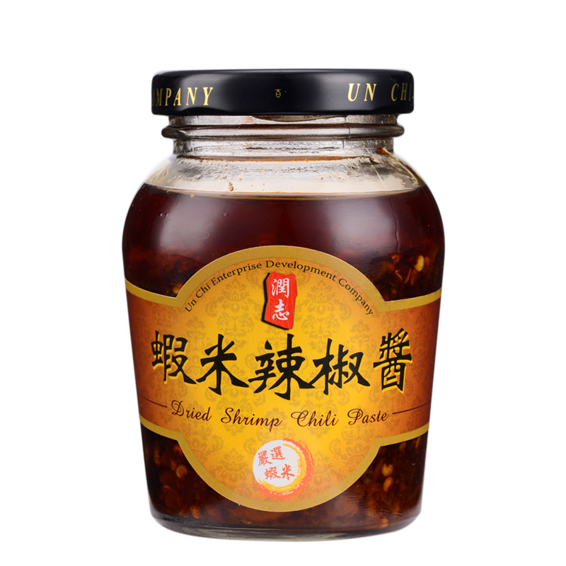 香辣蒜蓉辣酱特辣即食虾米辣椒酱180g香港特产润志拌粉面下饭酱*2