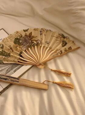 1/2pcs Chinese Style Portable Folding Fan, Ancient Fan Prop,