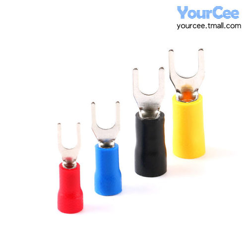 冷压接线端子SV1.25-3.2/4/5 叉形U型Y型绝缘插片插簧连接器0.5厚 - 图1