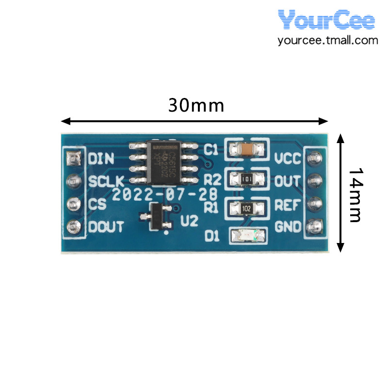 【YourCee】TLC5615 10 位 串行 DAC 数模转换器 数模转换模块 - 图0