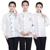 Женский шеф -повар одежда с длинным рукавом весна и летняя рабочая одежда топы для преподавательской печень