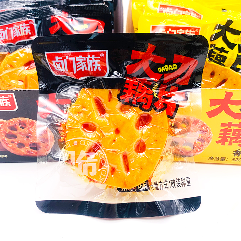 卤门家族大刀藕片大包黑鸭脆莲藕丁蔬菜干解馋即食零食刀刀藕下饭 - 图1