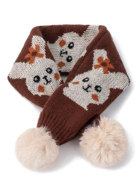 New Children's INS Style Fashion Scarf Ball Knitted Scarf