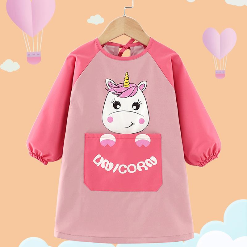 Children's apron waterproof coverall eating bib long sleeve