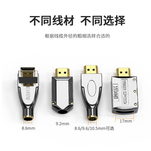 HDMI2.0高清焊接头电脑电视机投影仪显示器连接头4K高清线接插头 - 图0