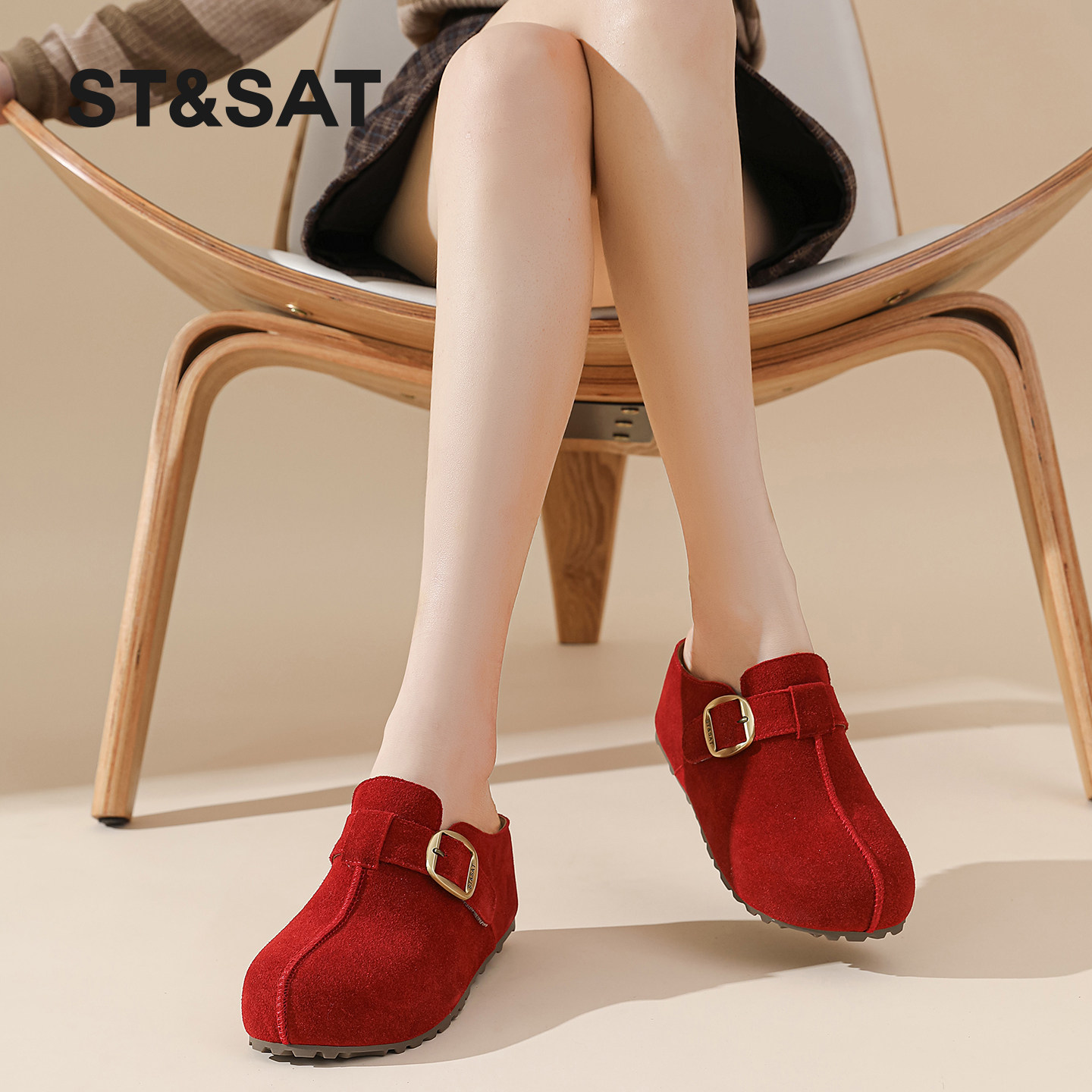 星期六内增高勃肯包头半拖鞋女款春季外穿复古穆勒一脚蹬懒人单鞋,淘宝优惠券,粉丝福利购,淘宝优惠卷