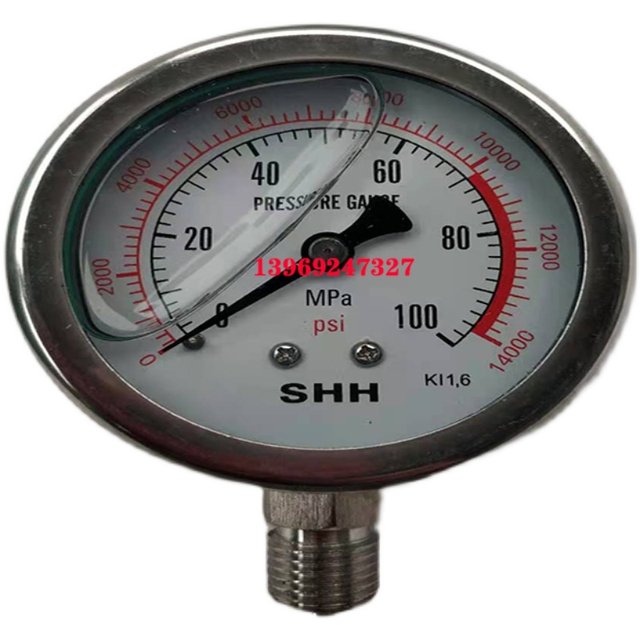 Yn60shh100mpa megapa shock-resistant pressure gauge
