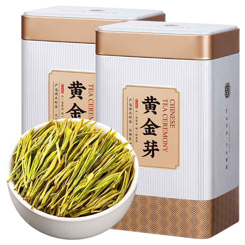 2024新茶黄金芽茶叶特级安吉奶白茶明前绿茶春茶散装礼盒装500g-图0