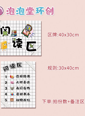 幼儿园区角规则牌中大班活动进区卡班级公约北欧风评比家园栏配套