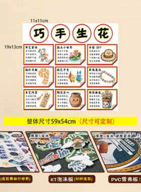 幼儿园小学艺术节主题墙布置教室黑板报装饰墙贴纸艺海拾贝艺术