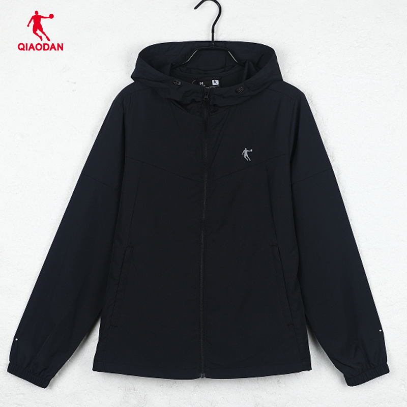 乔丹风衣女2025冬季新款户外百搭立领拉链连帽夹克长袖上衣外套 - 图1