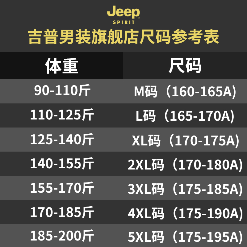  JEEP SPIRIT男装棉衣