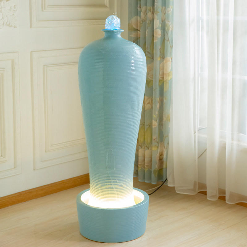 招财流水摆件创意家居陶瓷玄关客厅办公室循环水喷泉开业乔迁礼品,淘宝优惠券,粉丝福利购,淘宝优惠卷