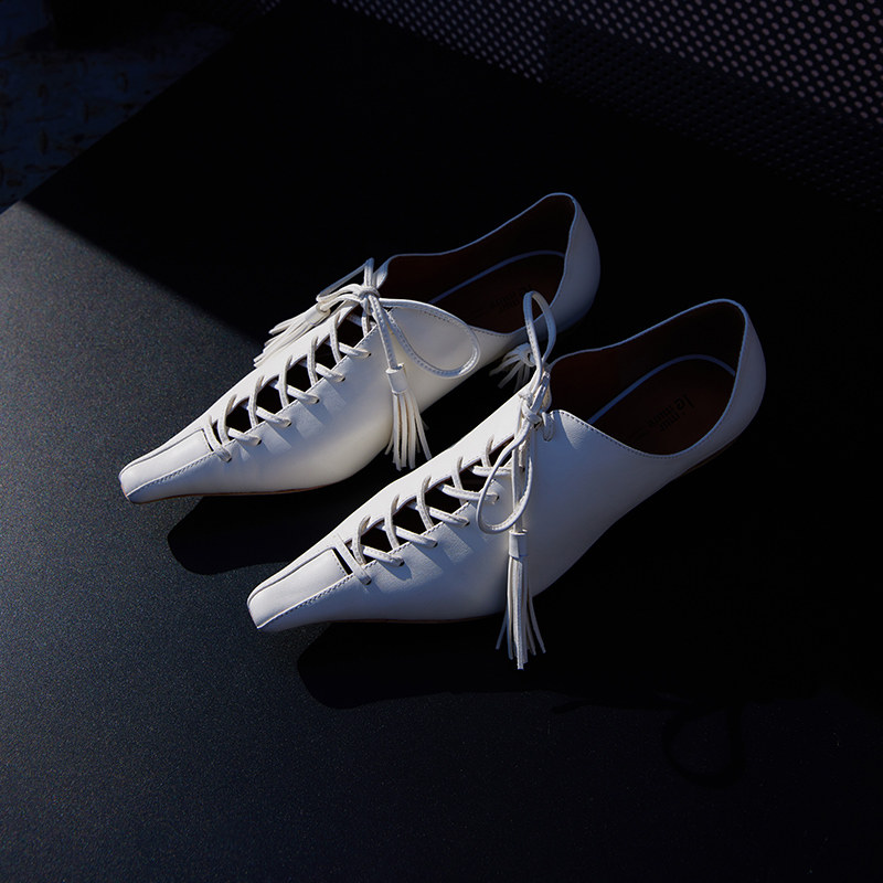 Le' Murmure Clean Fit风流苏 意大利进口牛皮 尖头"超A"粗跟单鞋,淘宝优惠券,粉丝福利购,淘宝优惠卷