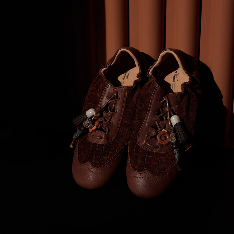 Le' Murmure 新艺术派·有机曲线 布洛克镂雕 压花复兴串珠德训鞋,淘宝优惠券,粉丝福利购,淘宝优惠卷