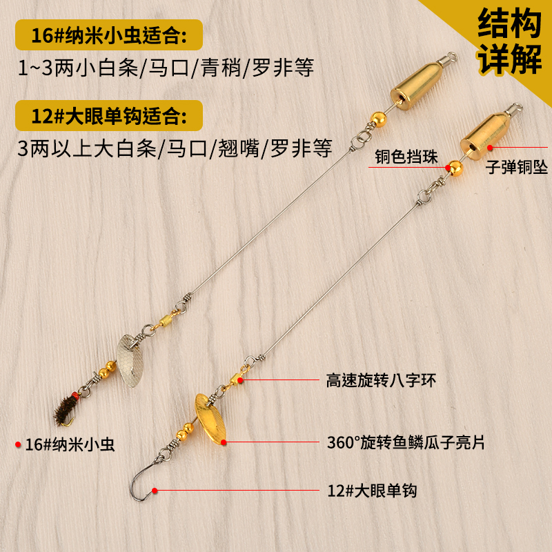 猎鱼传奇旋转亮片升级款不缠绕瓜子亮片白条马口翘嘴路亚微物假饵 - 图1