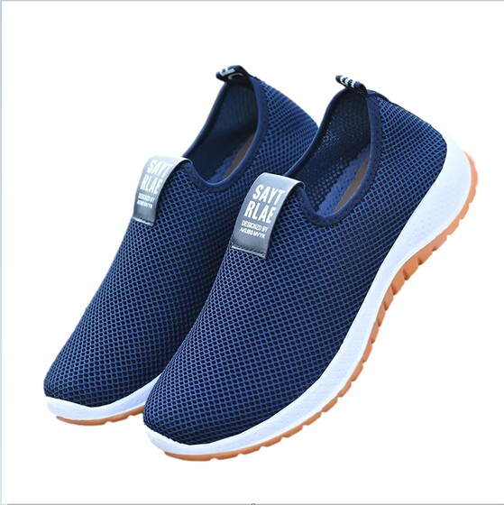 Old Beijing cloth shoes, flat casual shoes, slip-on mesh shoes