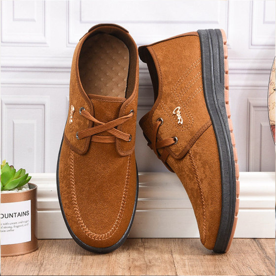 Tendon-soled lace-up casual shoes, non-slip and wear-resistant work shoes