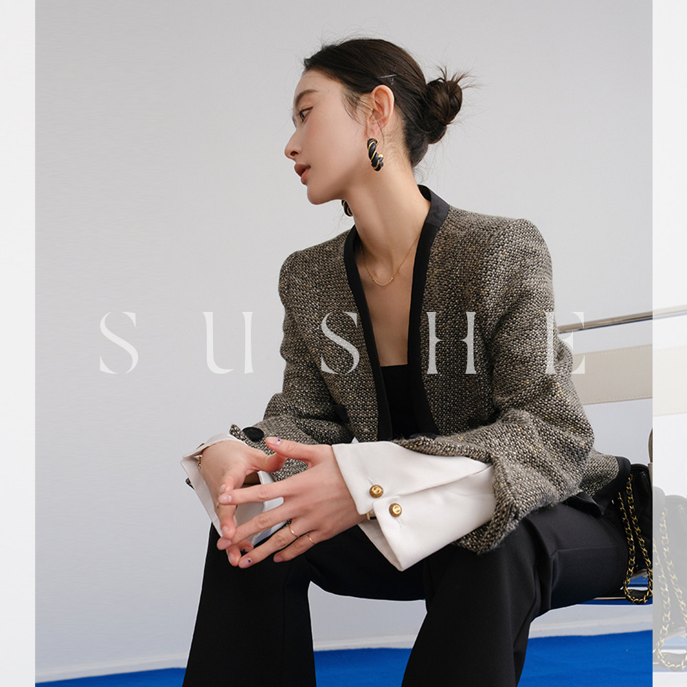 束皙/ sushe ch@nel原厂短外套 束皙短外套