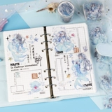 Прозрачный милый комплект в стиле древности, современная бумажная лента, мобильный телефон, матовая наклейка, планировщик