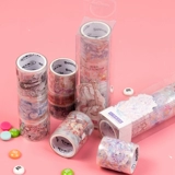 Прозрачный милый комплект в стиле древности, современная бумажная лента, мобильный телефон, матовая наклейка, планировщик