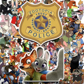 2024 New Judy Fox Nick Police Brooch Badge Zootopia Rabbit Cos Props ອຸປະກອນເສີມກາຕູນ
