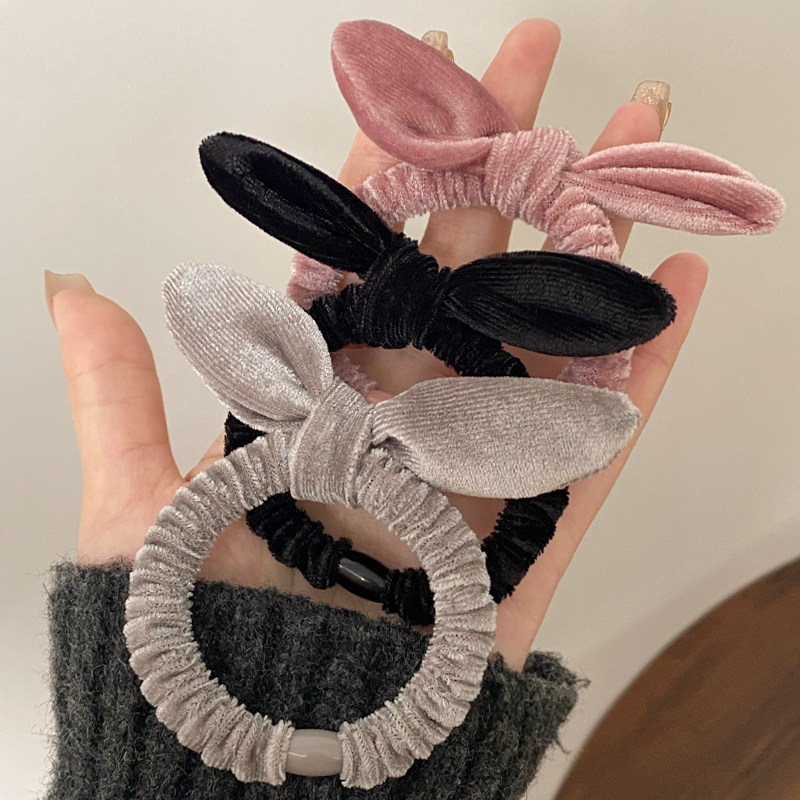 儿童兔耳朵蝴蝶结发圈扎高马尾皮筋头绳小女孩不伤发可爱发圈发饰,淘宝优惠券,粉丝福利购,淘宝优惠卷