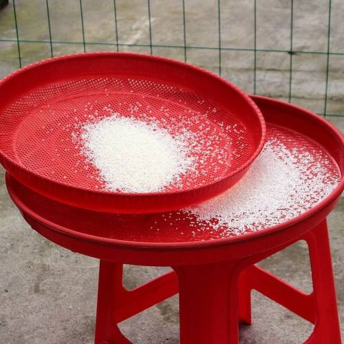 筛子簸箕家用晒菜干货晒东西神器塑料粗细孔筛网筛米虫的圆形塞子 - 图1