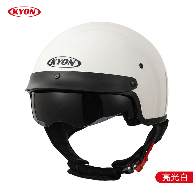 kyon电动车头盔男女四季通用哈雷盔防晒电瓶车安全头盔帽dot认证