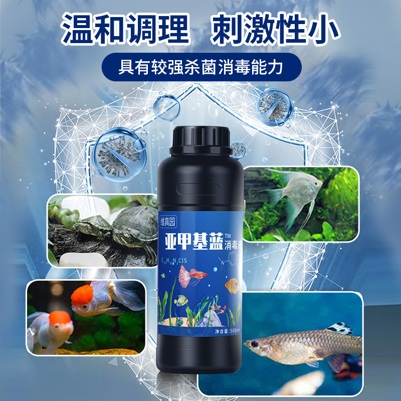 亚甲基蓝消毒水族专用治鱼缸水霉病杀菌烂身烂尾白点净非鱼药金鱼 - 图1