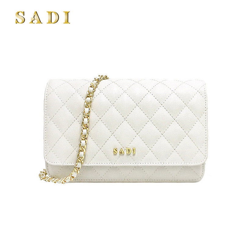 sadi小香风菱格链条新款小斜挎包包 sadi女士包袋