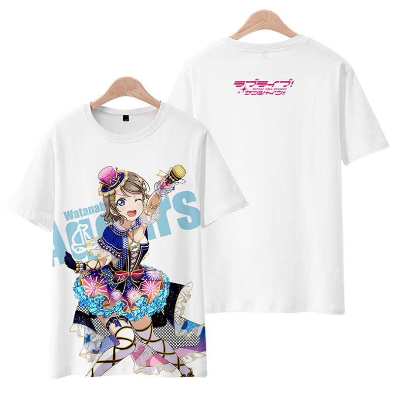 LoveLive Sunshine 痛衣 Aqours 高海千歌 渡边曜短袖T恤水团衣服 - 图1