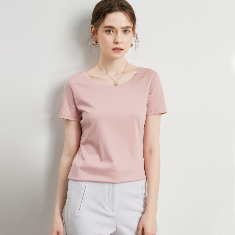 高端定制丝光棉圆领t恤2020打底衫 祥绒腾跃T恤