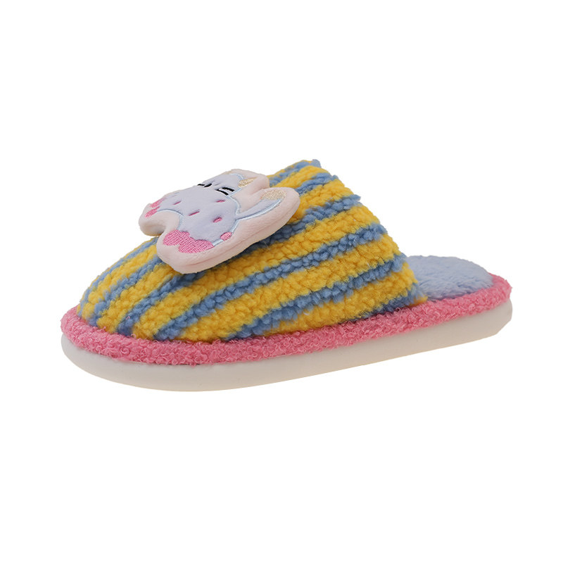 条纹棉拖鞋女冬季室内居家保暖毛绒可爱卡通猫咪厚底防滑包头拖鞋,淘宝优惠券,粉丝福利购,淘宝优惠卷