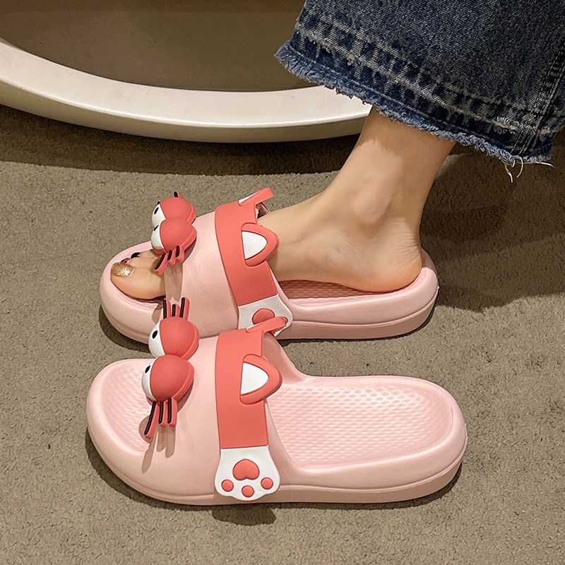 拖鞋女夏季外穿2025新款可爱大眼猫室内家居防滑踩屎感厚底凉拖鞋,淘宝优惠券,粉丝福利购,淘宝优惠卷