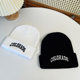Knitted men's autumn and winter Korean style embroidered woolen hat