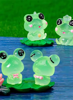 微景观可爱夜光王子公主卡通青蛙