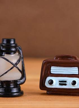 微景观复古钢琴相机道具摆件