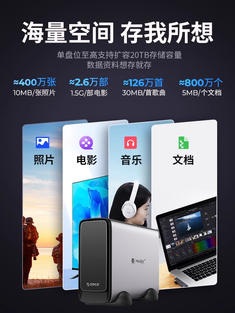 奥睿科私有云nas网络存储器企业局域网文件共享备份移动硬盘盒-图3