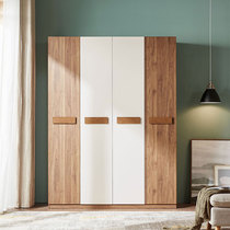 Lins Home Four Doors Wardrobe Brief Modern Small Household Type Containing Clothes Cabinet Economy Type Bedroom Lins Wood Industry