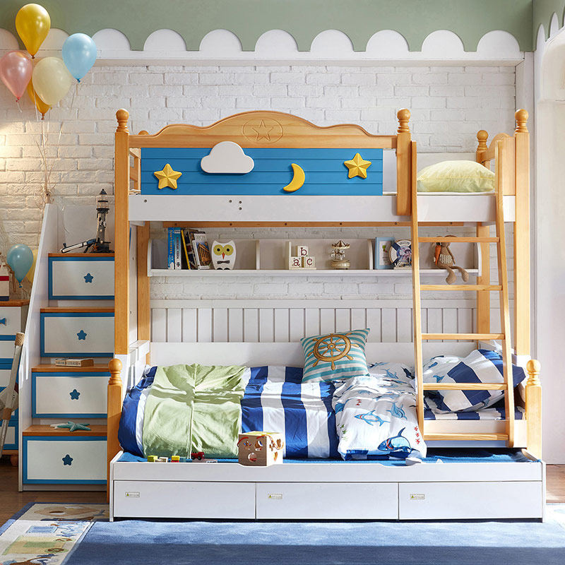 林氏木业两层多功能高低df3a儿童床 林氏木业kids高低/子母床