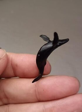 抹香鲸蓝迷你动物模型3D立体微景观物配件鲸鱼座头鲸海鲜手作鲨鱼