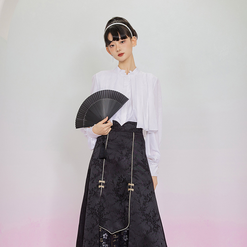 【李雪琴同款】中国风衬衫半身裙两件套