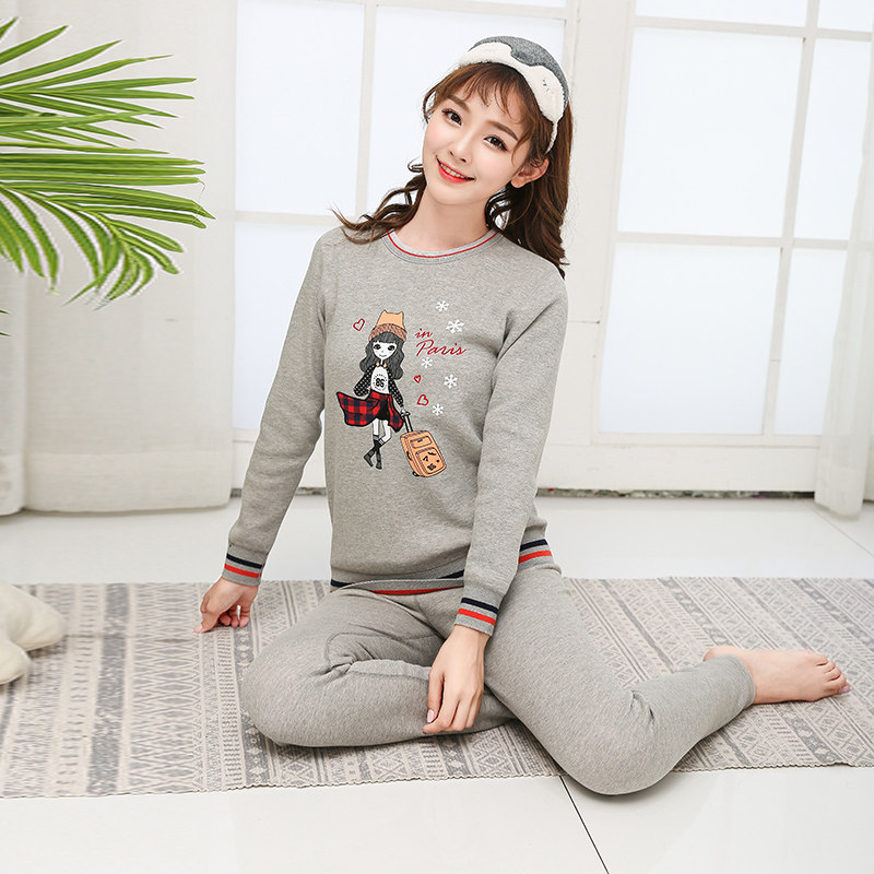 俞兆林青年保暖内衣女纯棉套装冬 俞兆林优云保暖套装