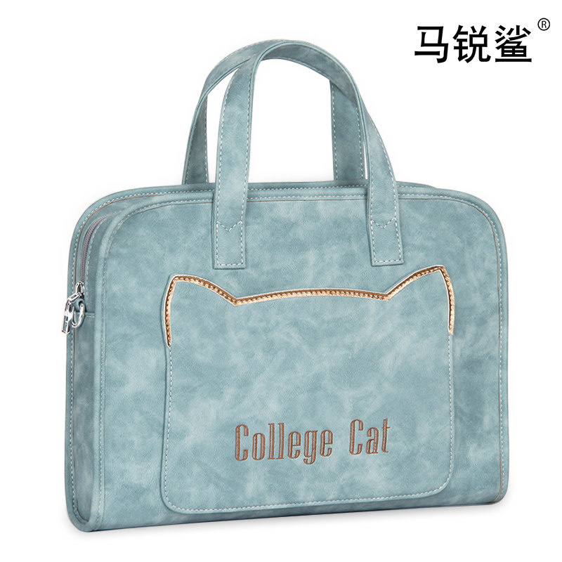 电脑包手提马锐鲨时尚商务感公文包 马锐鲨女士包袋